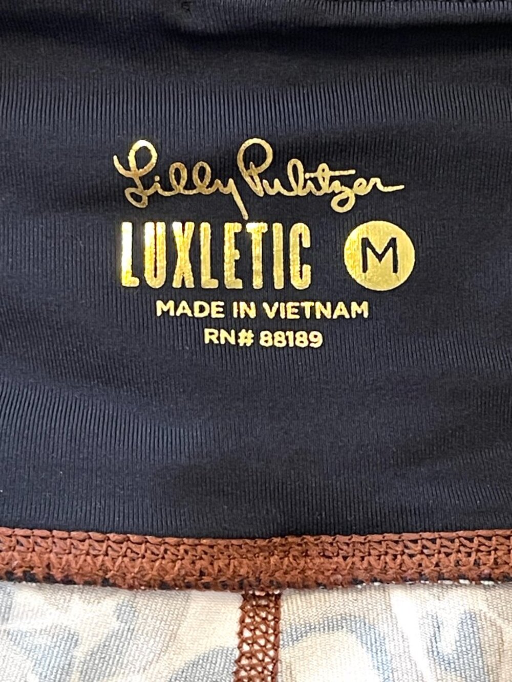Lilly Pulitzer Luxletic Legging Leopard Chocolate Onyx My Favorite Spot Medium - Picture 6 of 8